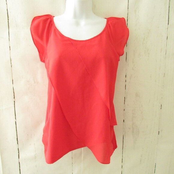 Ann Taylor Tops - Ann Taylor Top XS X Small Red Short Sleeve